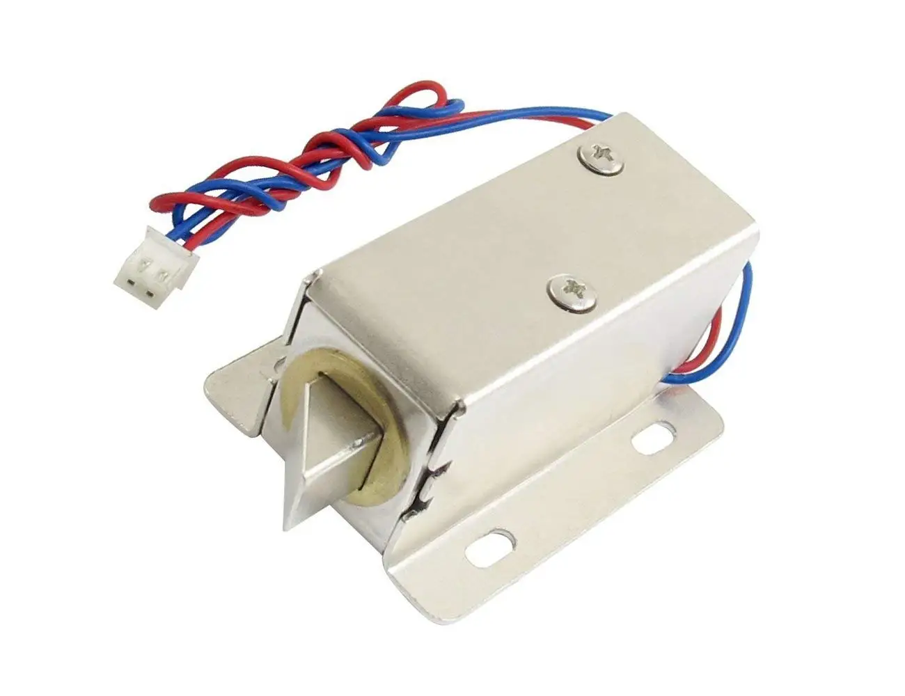 Cabinet Door Electric Lock Assembly Solenoid DC6V 0.35-0.476A Square bevel latch 
