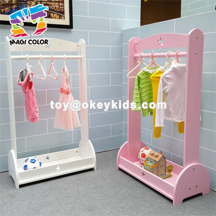 wooden baby clothes rack