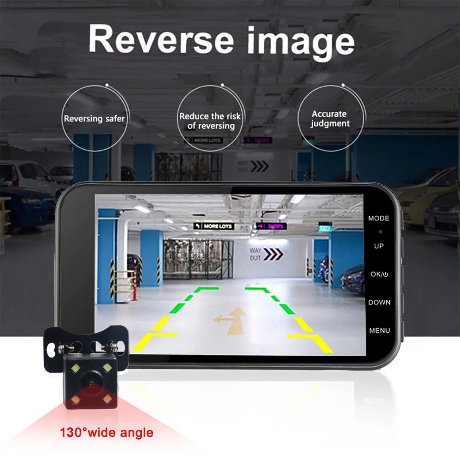 Ultra Hd 1296p Incar Camera,Super Night Vision 170 Degree Wide View