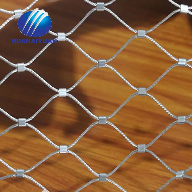 Wire Rope Mesh Stainless Steel Rope Knotted Aviary Netting Cable Zoo