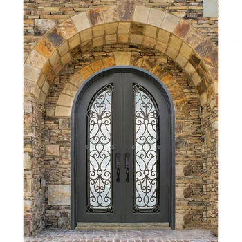 Latest Design Home Lobby Entrance Arch Iron Door Grille Buy