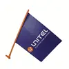 Durable Modeling Mounted Wall Flag Pole Full Colour Digital Printing Mounted Decorative Wall Flags