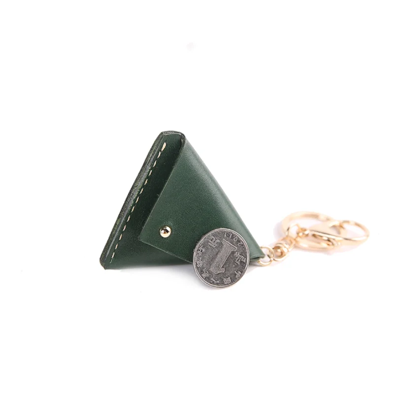 【INCHANT ME】Embo Triangle Wallet Keyring INCHANT ME】Embo Triangle Wallet Keyring Leather Coin Wallet