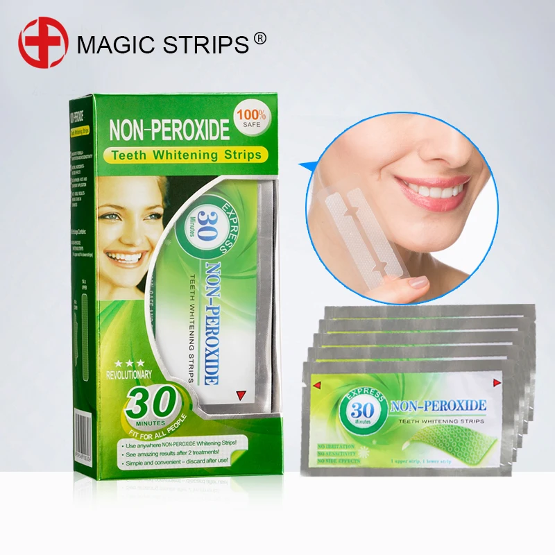 Advanced Teeth Whitening Strips Dental Bleach Non Peroxide ...