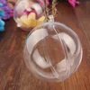 Transparent Plastic Acrylic Fill Able Snap On Ball Holiday Style Ornament for Event Decorations, Party Favor Holders