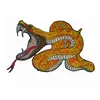3D Crazy Snake Large Python Patch Iron on sew on Applique bjj competition patch team embroidery patches locations on bjj gi,
