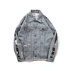 Good Factory Made Men Camouflage Printing Splicing Shredded Ripped Raw Hem Oversized Activewear Denim Jacket