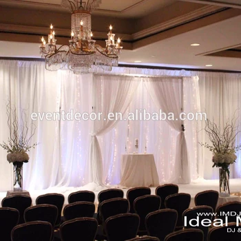 White Chiffon Back Drape And Beautiful Ice Silk Drape For