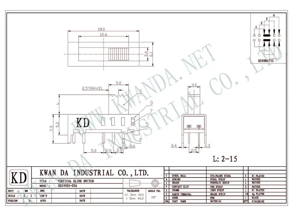 Source Mechanical 4 position 10 pin slide switch on m.alibaba.com