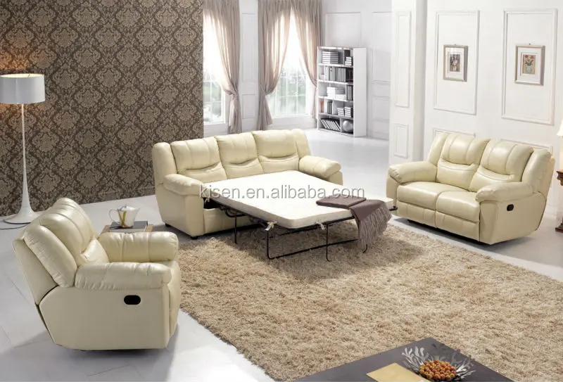 Ea41 Sala De Estar De Cuero Moderno Sofá Cama De Muebles Sofa Y Sillón
