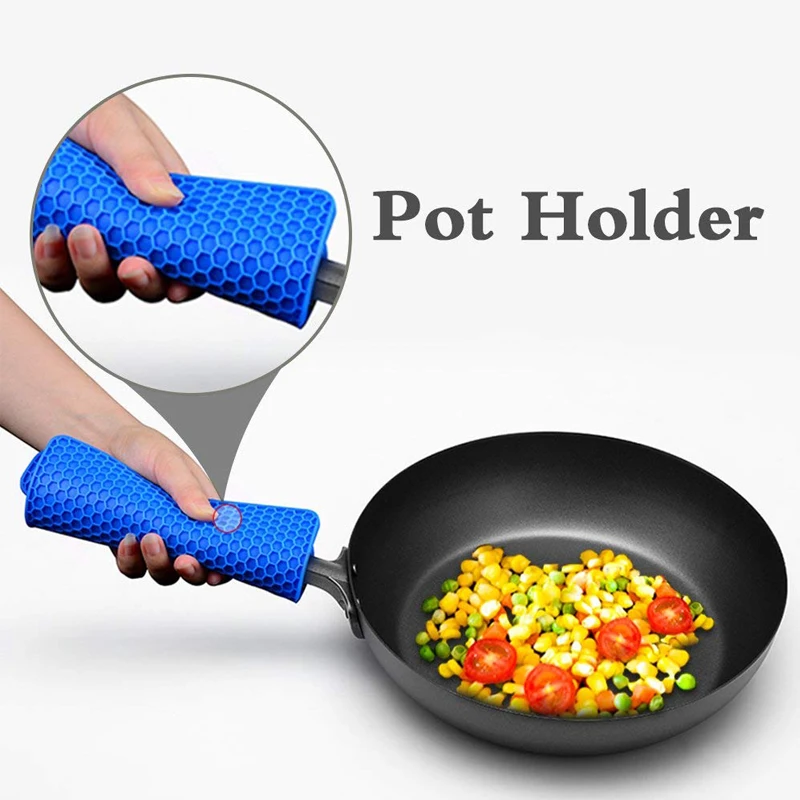 Heat Resistant Nonslip Durable Square Silicone Pot Holders Silicone