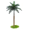 Low price landscaping artificial trees king coconut plam tree for plaza garden decoration with fiberglass trunk