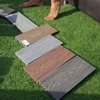 cheap 3d wood grain ipe black color grooved strip composite deck five colors with four wood grain surface
