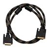 Nylon braided 1.5m 24+1 28AWG DVI to DVI cable monitor cable
