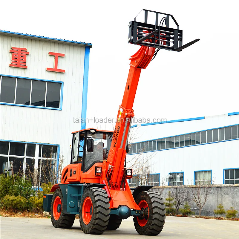 Taian wheel loader TL2500 new design machinery telescopic mini wheel loader with pallet fork