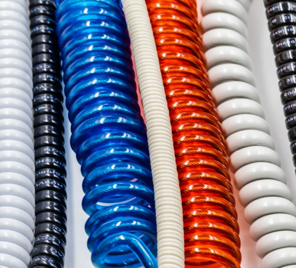 Sc0987c Spring Spiral Power Cable Coiled Cord For Home Appliance Buy Tpu Pur Spiral Cable