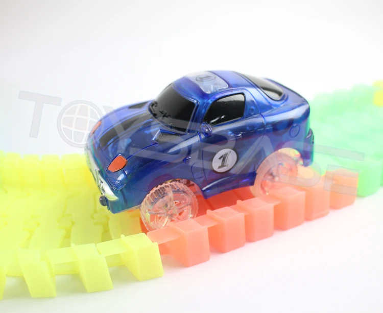 Glow In The Dark Toy Car Track Electric Plastic Slot Race Track Toy