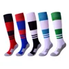 Children happy football stockings students competition training running striped soccer socks