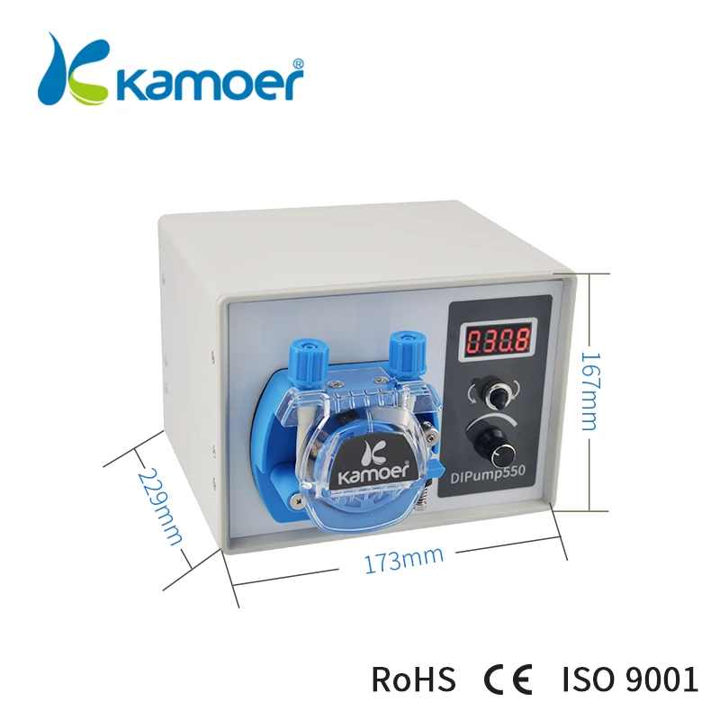 24V,3 Rollers, PharMed Silicone Tube: 1.6mm4.8mm Kamoer DIP Intelligent Peristaltic Metering Pump