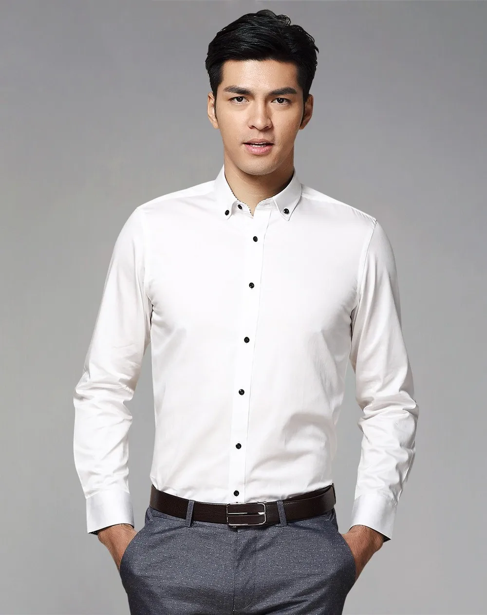 Wholesale Custom Design Dress Shirt Cotton Formal Long Sleeve Mens ...