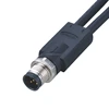 High-security M12 female molded 2 cable right angled ip67 waterproof connector with multiple functions