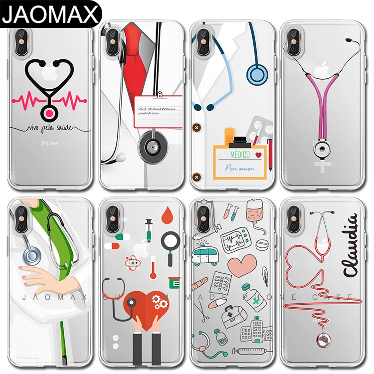 Doctor Stethoscope Hospital Theme Design Soft Tpu Clear Phone Case For