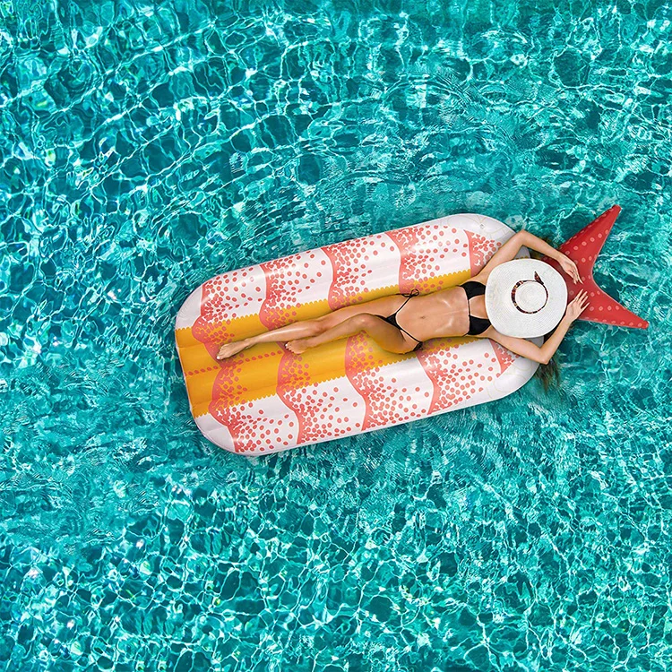 sushi inflatable pool float luxury jumbo 6ft shrimp floating