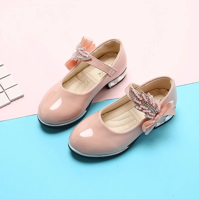 Princess Shoes Girl Leather Shoes Kids Clothes Toddler Breathable Shoes Patent Leather Kids Shoes Black Girl Shoes Schoenen Meisjesschoenen Mary Janes Girls School Shoes 