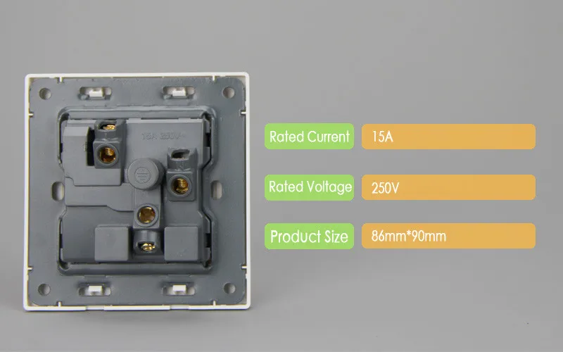 Pc Copper Material 1 Gang British Air Conditioner 15a Switch Socket