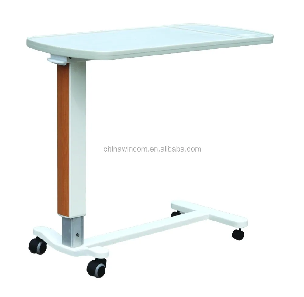 Medical adjustable overbed table for hospital