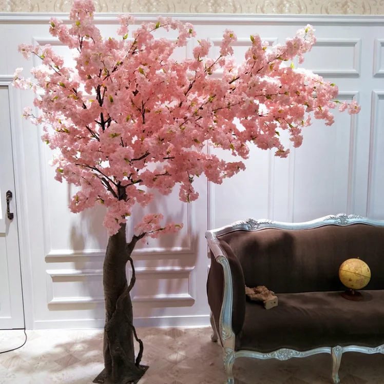 Artificial Cherry Blossom Flower Tree For Indoor Decoration Evergreen