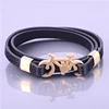 Braided Leather Bracelet for Men Women Cuff Wrap Bracelet Adjustable