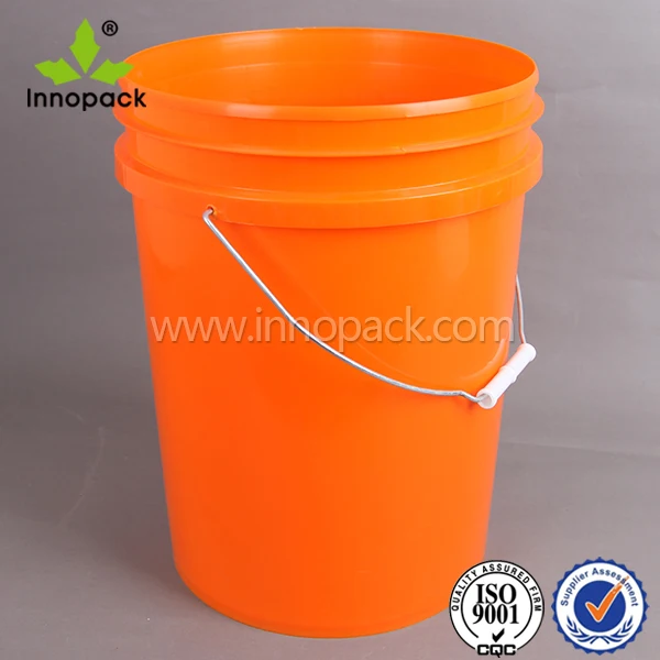 Round 20 Kg Storage Orange Plastic Barrel Drums With Lid Wholesale ...