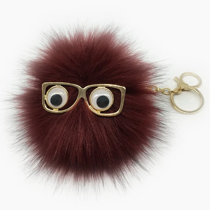 Wholesale Fashion Fur Pom Pom Faux Fur Ball Keychain - Buy Magic 8 Ball Keychain,Fluffy Ball 