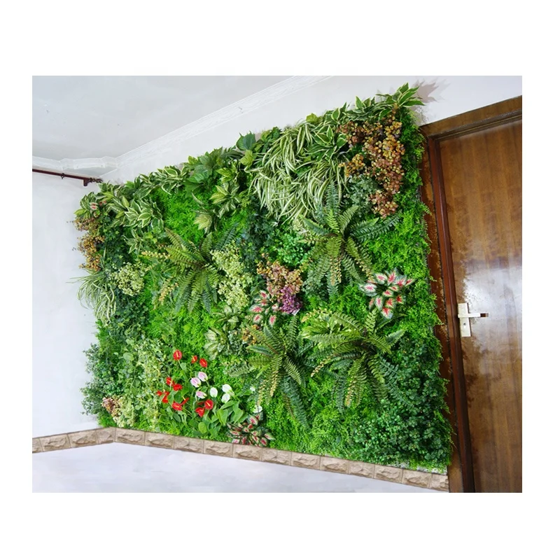 Vertical plant artificial walls plastic green wall for home garden decoration
