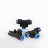 PE 08 black plastic PE air fittings air pipe connectors tee connect fitting