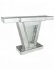Luxury floating crystal V shape mirrored console table