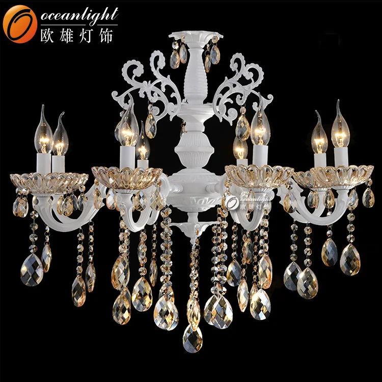 Amber Murano Glass Chandelier Elk Lighting Omc022 8 Used Crystal Lights Ceiling Light