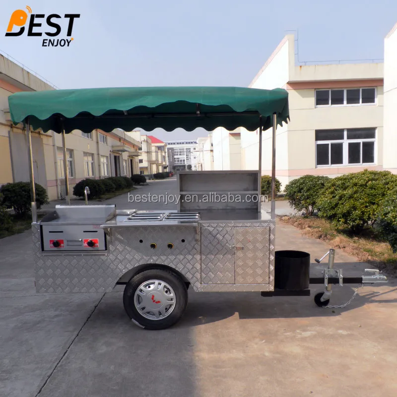 China factory checkered plate mobile cheap hot dog hotdog cart - 02