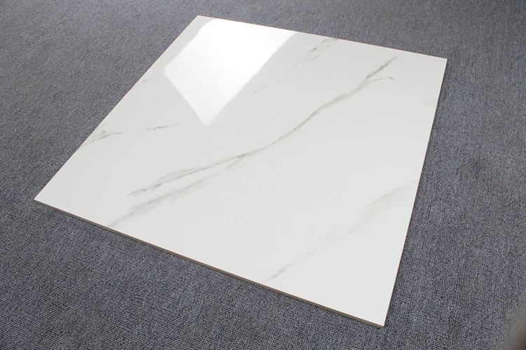 Yemen Ceramic Tiles Glossy Polished Glazed Bright Bone White Porcelain