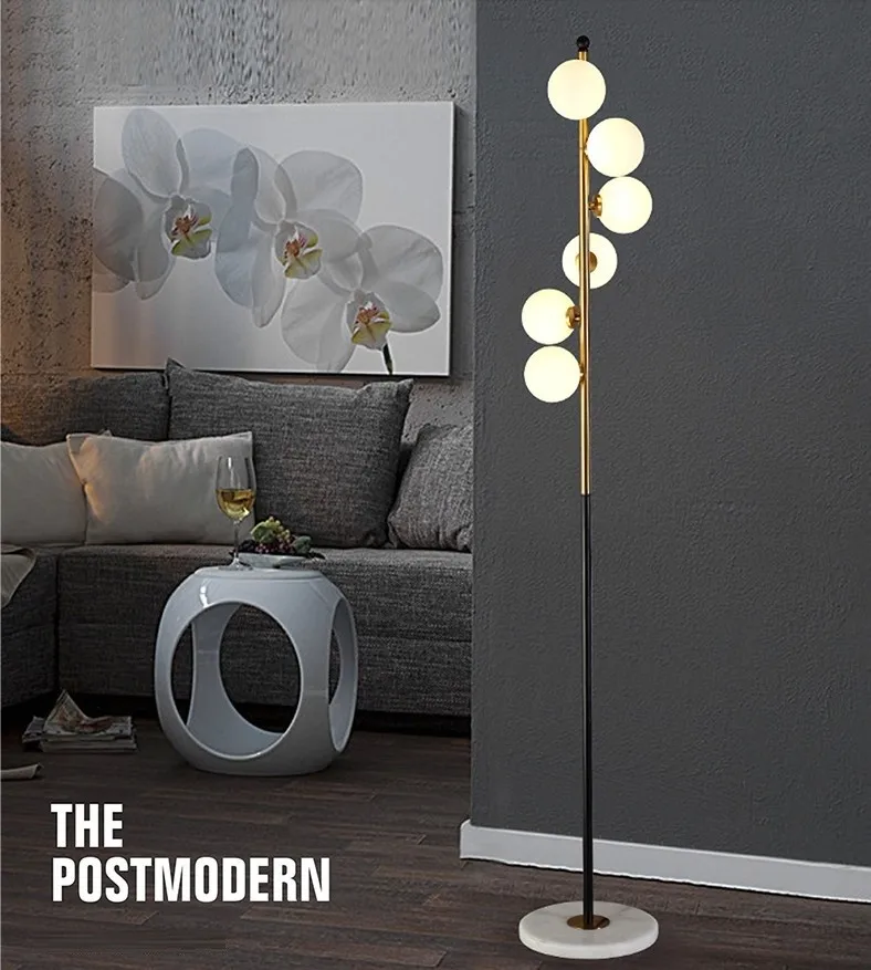 Ball Floor Lamp Bedroom Standing Lamp Living Room Floor Lamp White