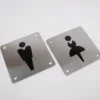 Stainless Steel 304 Satin finished Door Signs Engraved words