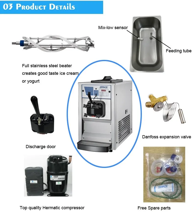 small size table top frozen yogurt machine 6236(CE ETL approved)