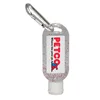 Private label 1oz waterless instant hand sanitizer with carabiner