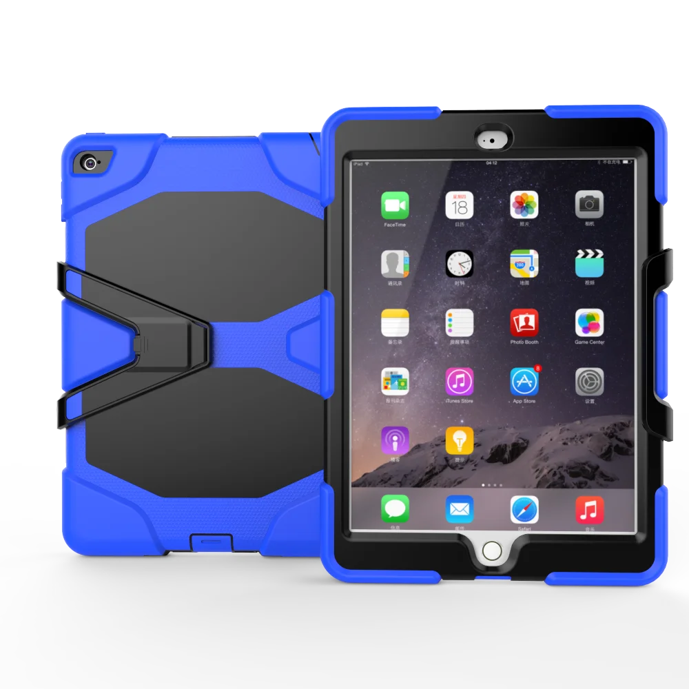 Child Proof Customize Top Quality Tablet Case For Ipad Air 2 Kickstand