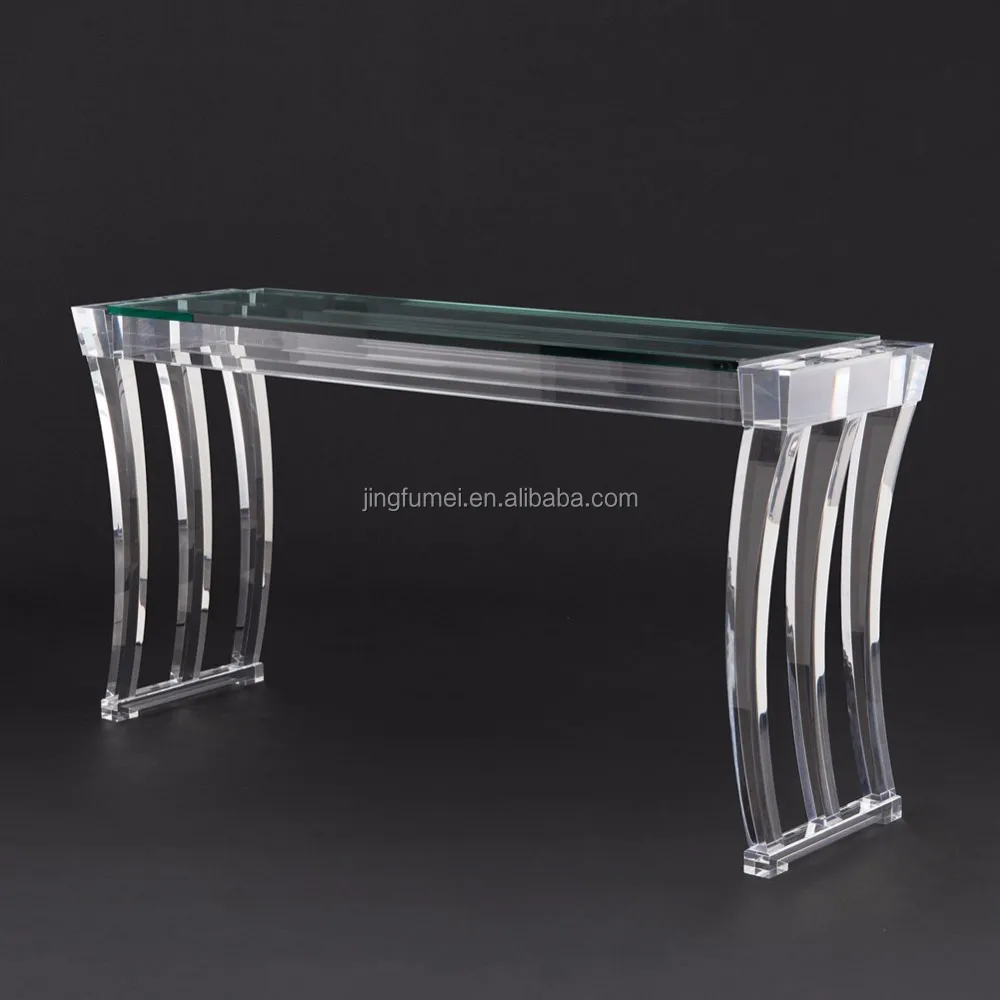 Luxury Acrylic Console Table For Living Room / Hallway Furniture Mirrored Console Table Buy