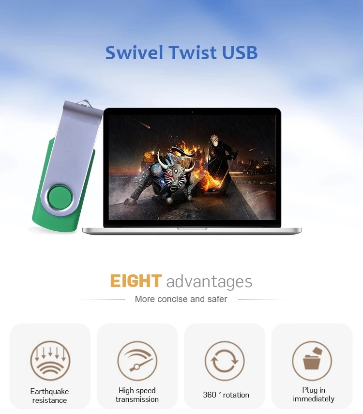 Customized logo low price swivel pendrive usb 8gb 16gb 32gb 64gb 128gb usb flash drive - ANKUX.COM