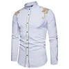 custom new wholesale casual embroidered mens long sleeve dress shirts