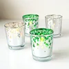 Home Votive Tea Light Candle Holder Speckled Silver Metallic Finish