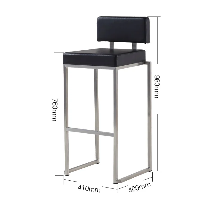 Stainless Steel High Stool Backrest Chair - Buy High Stool Chair